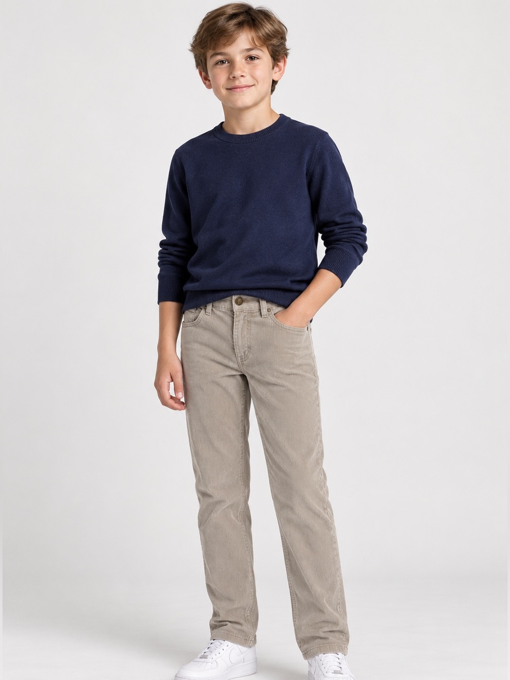Vineyard Vines Boys Size 12 Beige Corduroy Pants 100% Cotton
